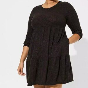 Torrid Super Soft Plush Long Sleeve Ruffle Lounge Dress NWT | Size 2X